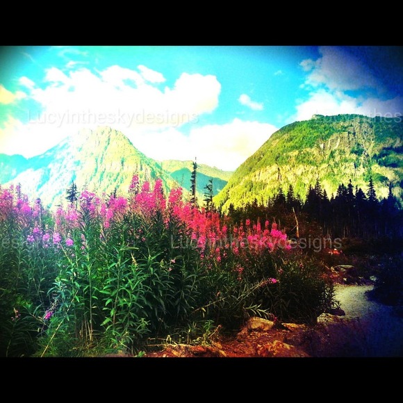 Art Print Mountain Landscape Photography Washington State Four Big Ice Caves - Picture 2 of 5